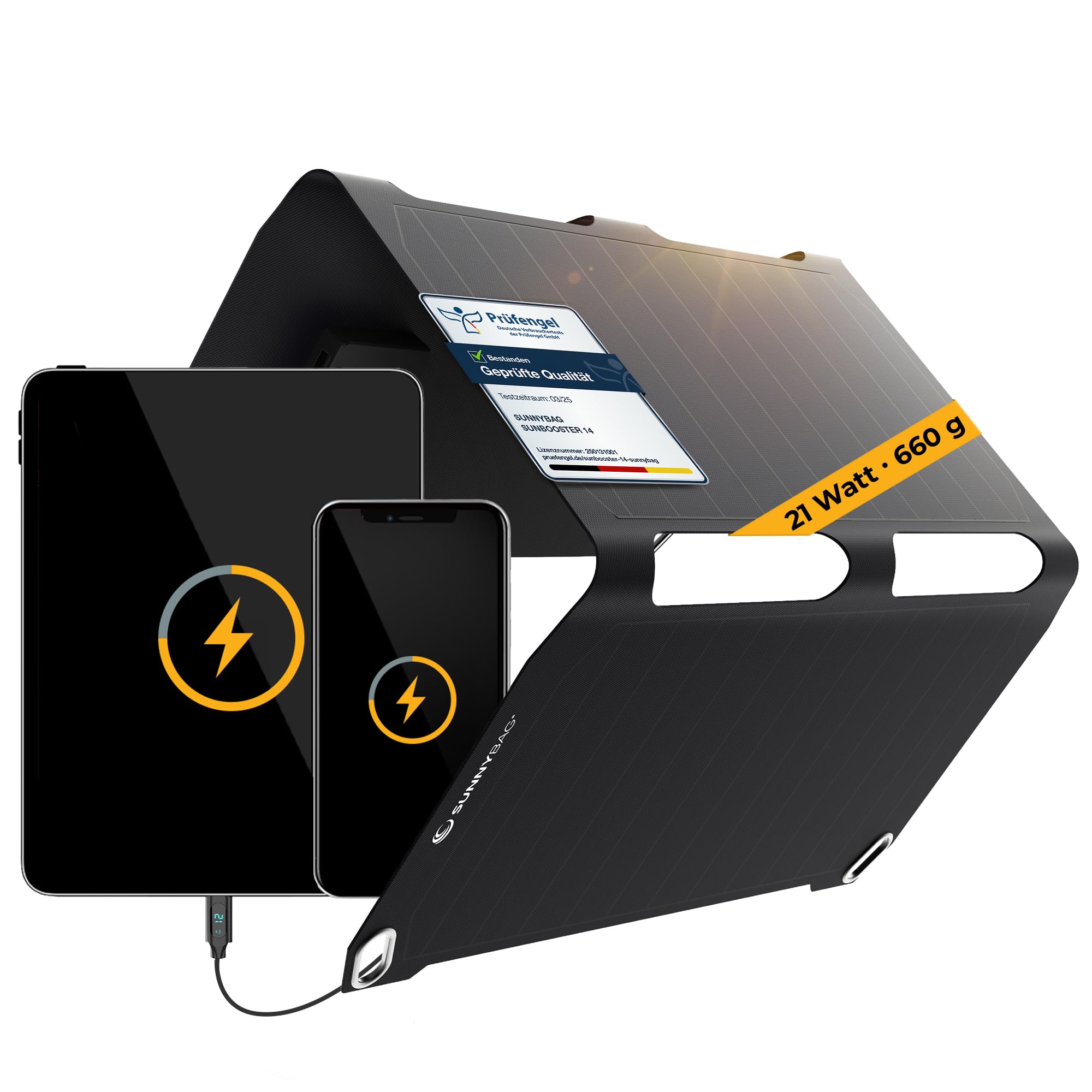 Amazon | Sunnybag SUNBOOSTER 21W 折りたたみ式ソーラーパネル充電器